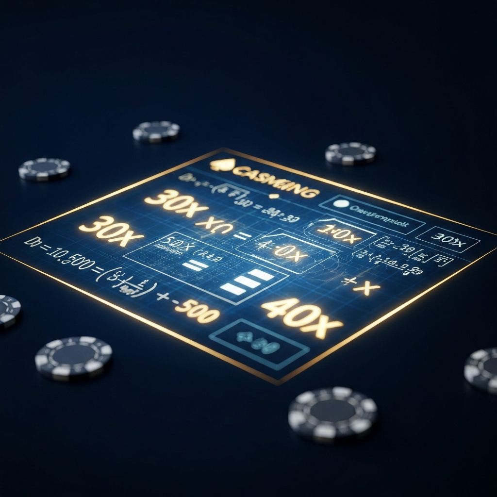 Casino wagering requirements explained — how to calculate 30x and 40x multipliers